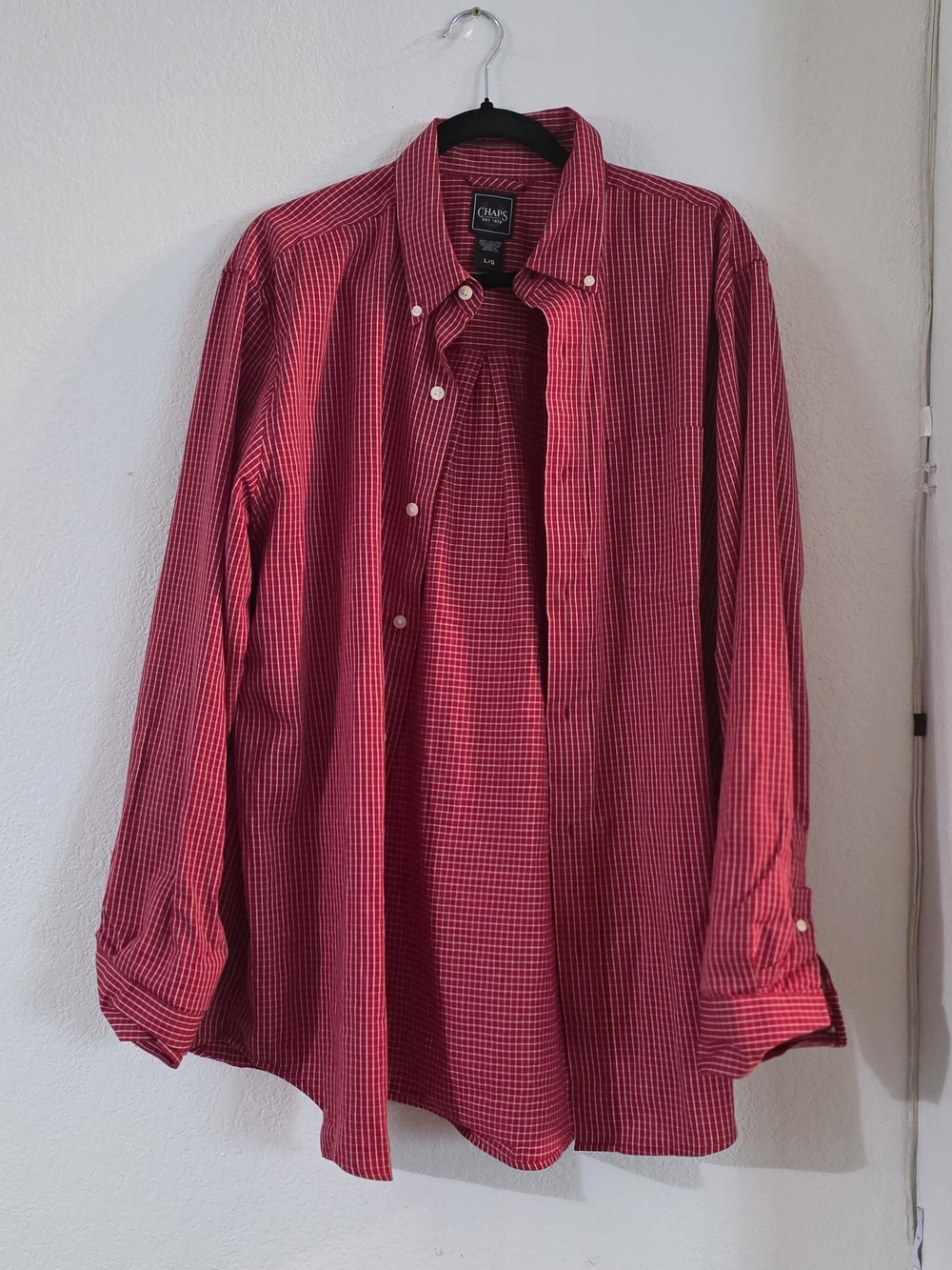 Chaps Men's Red Checked Button-Down Shirt